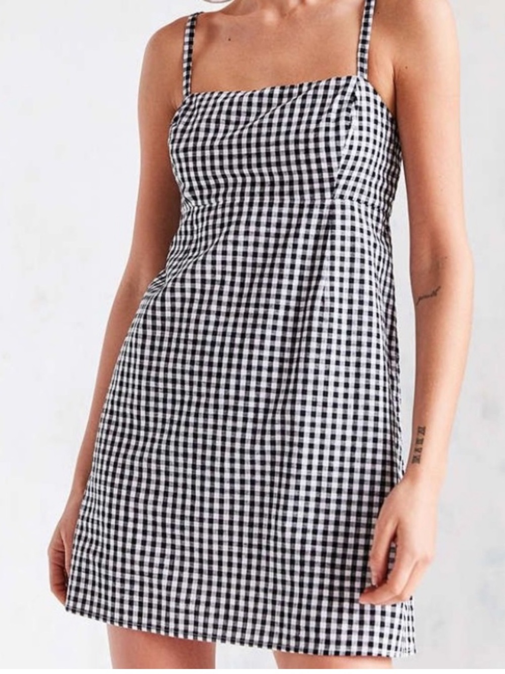 Urban Outfitters Black and White Gingham Mini Dress